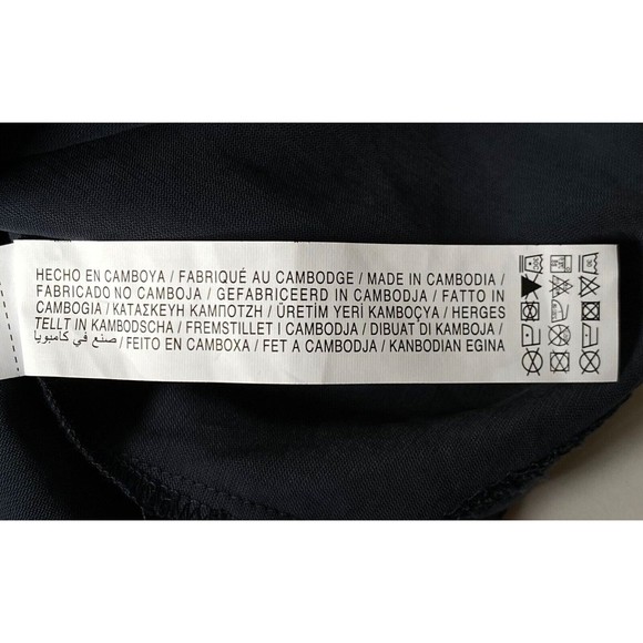 Stradivarius Tube Top Womens Large Steel Blue Asymmetrical Smocked Back NWT - Picture 10 of 16